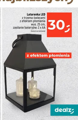 Latarenka LED z trzema świecami z efektem płomienia promocja w Dealz
