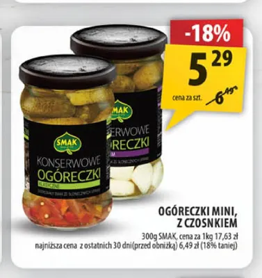 Ogóreczki z czosnkiem Smak promocja w Arhelan
