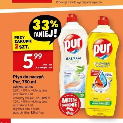 Płyn do naczyń Pur Aloes promocja w Twój Market