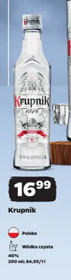 Wódka czysta Krupnik promocja w Netto