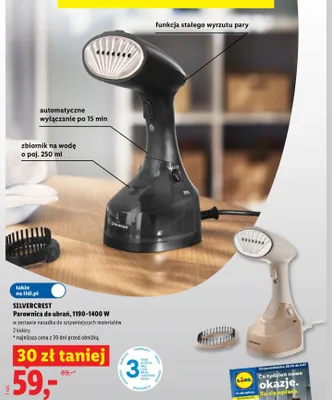 Parownica do ubrań Silvercrest promocja w Lidl