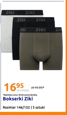 Bokserki Ziki 146/152 3-pak promocja w Action