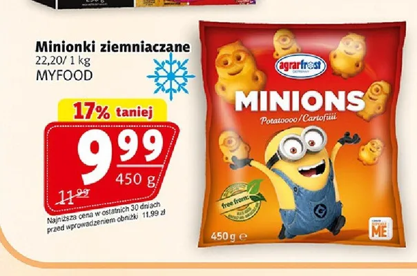 Minionki ziemniaczane Agrarfrost promocja w Prim Market