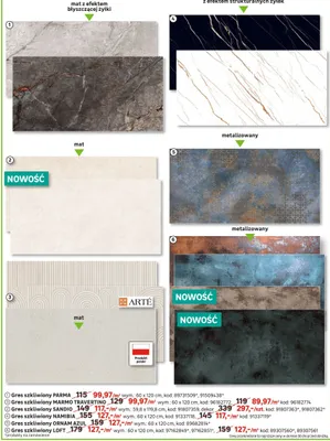 Gres szkliwiony ORNAM AZUL promocja w Leroy Merlin