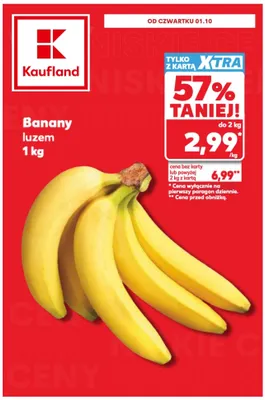 Banany luzem promocja w Kaufland