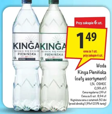 Woda Kinga Pienińska promocja w Arhelan
