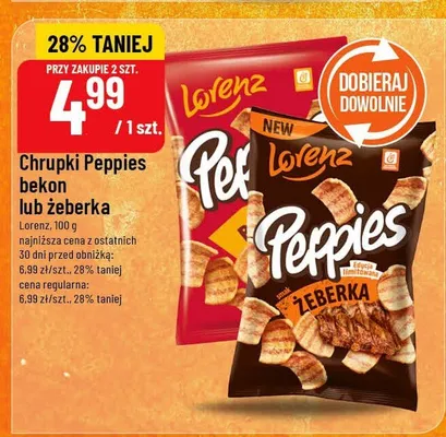Chrupki Peppies bekon lub żeberka promocja w POLOmarket