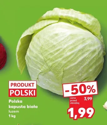 Kapusta biała luzem promocja w Kaufland