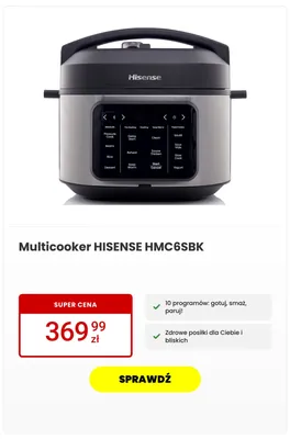 Multicooker Hisense promocja w Media Expert