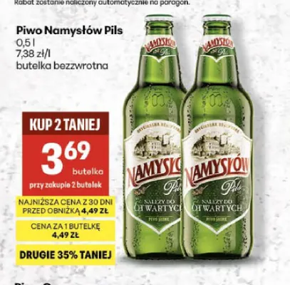 Piwo Namysłów Pils promocja w Delikatesy Centrum