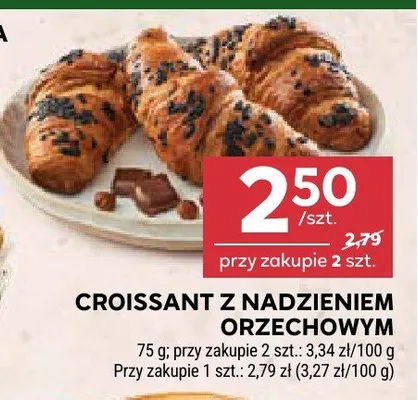 Croissant z nadzieniem orzechowym promocja w Stokrotka