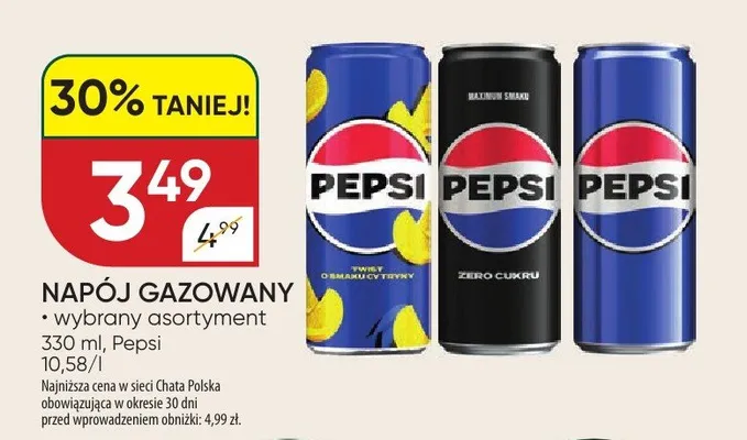 Napój gazowany promocja w Chata Polska