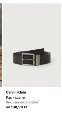 Pasek Calvin Klein czarny promocja w Lounge by Zalando