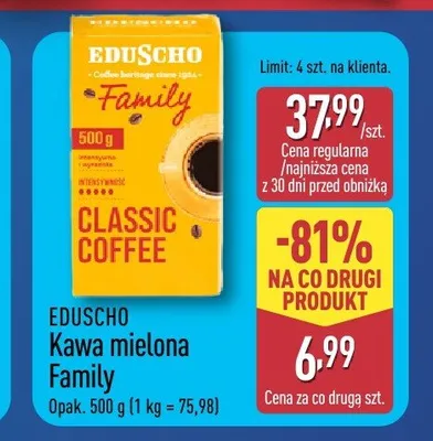 Kawa mielona Eduscho Family promocja w Aldi