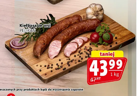 Kiełbasa ze wsi Pelikan promocja w Prim Market
