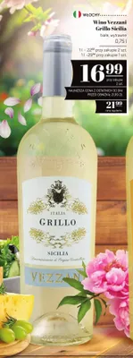 Wino Vezzani Grillo Sicilia białe, wytrawne promocja w POLOmarket