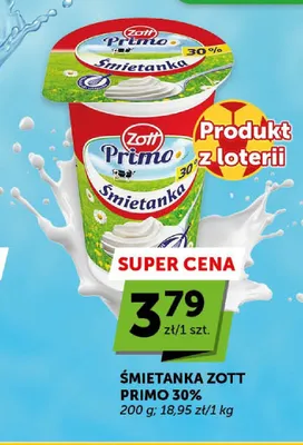 Śmietanka Zott Primo 30% promocja w Groszek