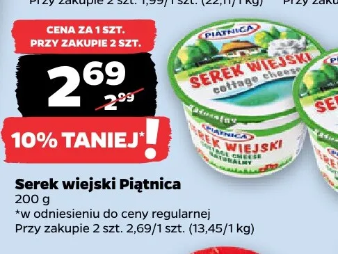 Serek wiejski Piątnica promocja w Netto