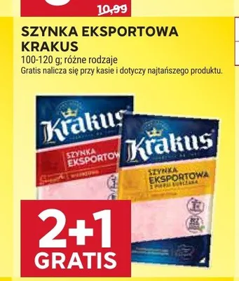 Szynka Eksportowa z pieprzem Krakus 100-120g promocja w Stokrotka