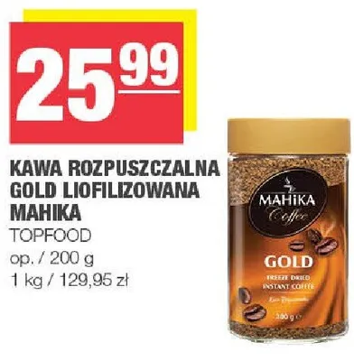 Kawa rozpuszczalna Gold liofilizowana Mahna promocja w SPAR