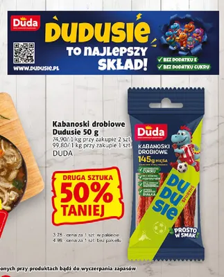 Kabanoski drobiowe Dudusie Duda promocja w Prim Market