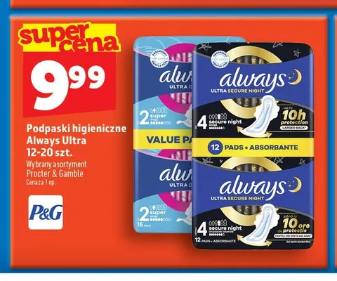 Podpaski higieniczne Always Ultra Super promocja w TOPAZ