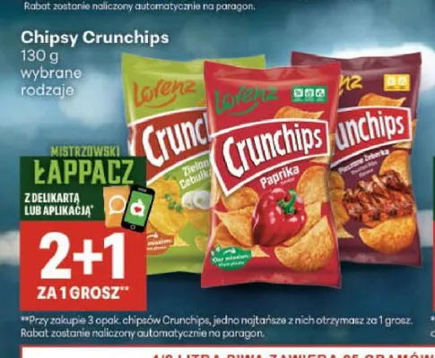 Chipsy Crunchips Papryka promocja w Delikatesy Centrum
