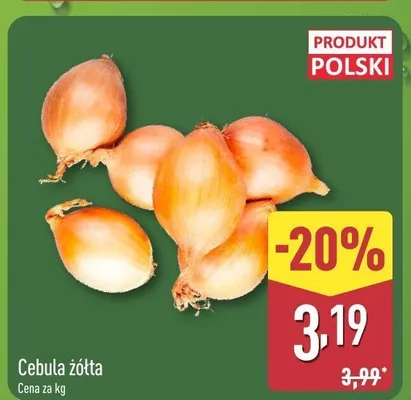 Cebula żółta promocja w Aldi