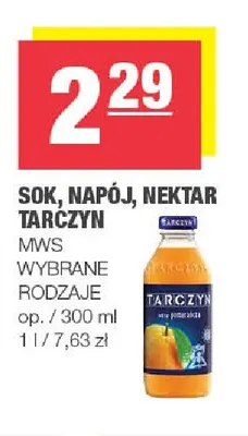Sok, napój, nektar Tarczyn promocja w SPAR