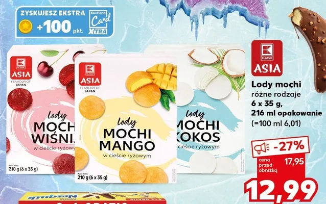 Lody mochi wiśni Asia promocja w Kaufland
