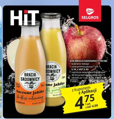 Sok Bracia Sadownicy promocja w Selgros