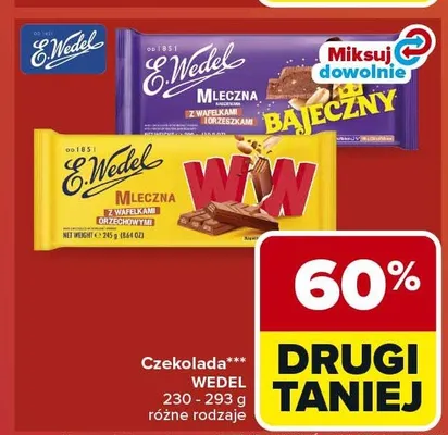 Czekolada mleczna z wafelkami orzechowymi WW Wedel promocja w Carrefour