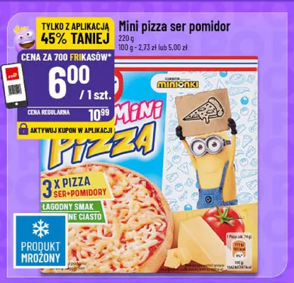 Mini pizza ser pomidor Minionki promocja w POLOmarket