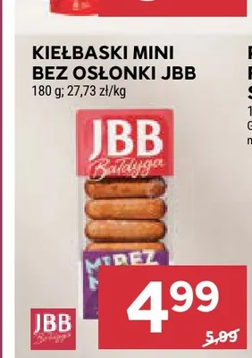 Kiełbaski mini bez osłonki JBB promocja w Stokrotka
