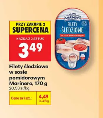 Filety śledziowe w sosie pomidorowym Marinero promocja w Biedronka
