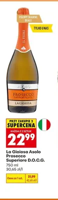 Wino musujące La Gioiosa Asolo Prosecco Superiore D.O.C.G. promocja w Biedronka