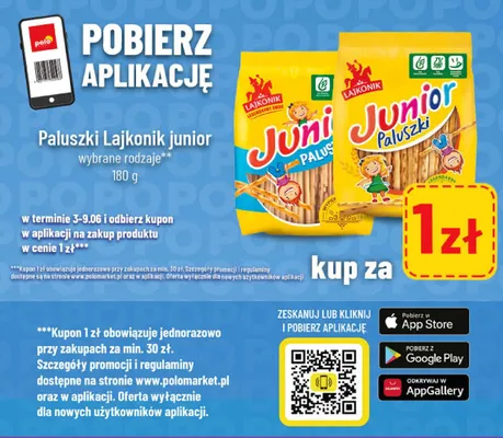 Paluszki Lajkonik Junior promocja w POLOmarket