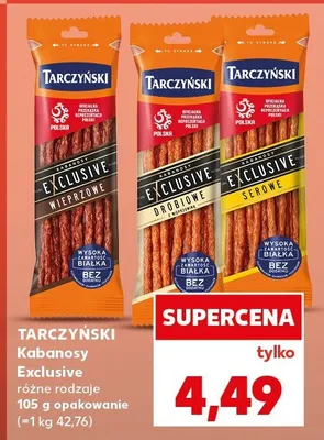 Kabanosy Exclusive różne rodzaje promocja w Kaufland