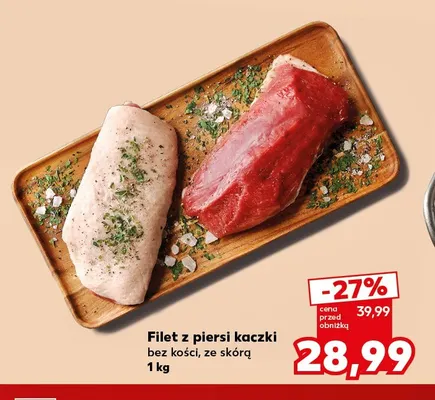 Filet z piersi kaczki bez kości ze skórą promocja w Kaufland