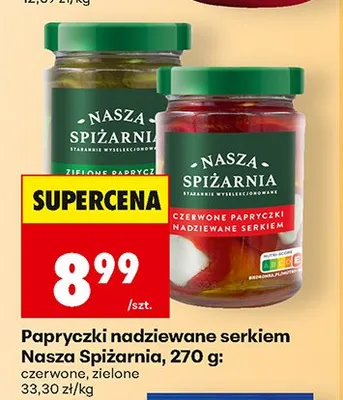 Papryczki czerwone nadziewane serkiem Nasza Spiżarnia promocja w Biedronka