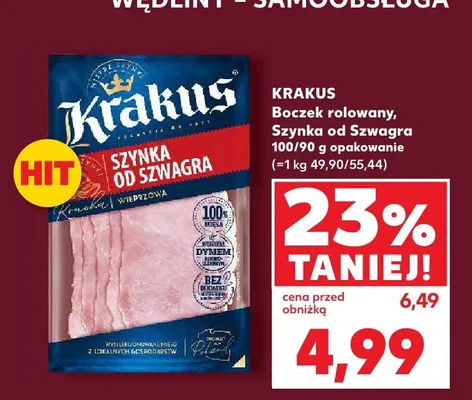 Boczek rolowany, Szynka od Szwagra promocja w Kaufland