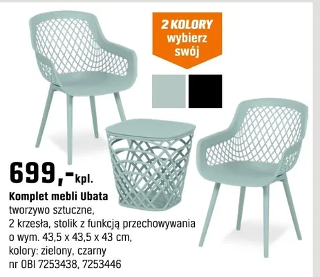 Komplet mebli Ubata promocja w OBI