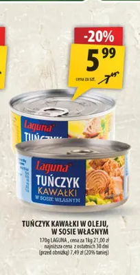 Tuńczyk kawałki w oleju Laguna promocja w Arhelan
