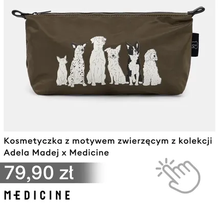 Kosmetyczka z motywem zwierzęcym Medicine z kolekcji Adela Madej x promocja w Medicine
