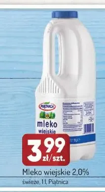 Mleko wiejskie świeże Piątnica 2,0% promocja w Avita