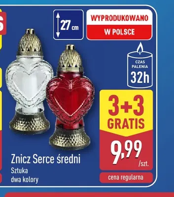 Znicz Serce średni promocja w Aldi