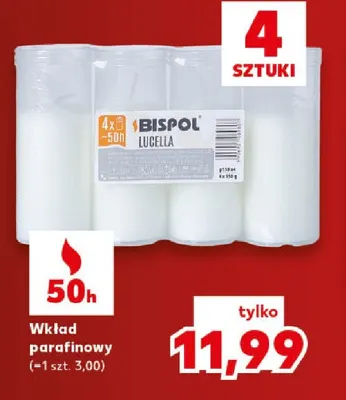 Wkład parafinowy Lucella 50h 4-pak Bispol promocja w Kaufland