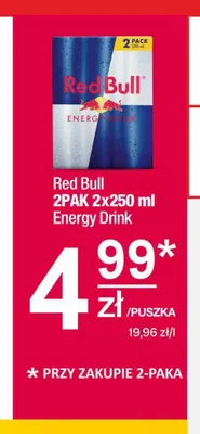 Napój energetyczny Red Bull 2-pak 250 ml promocja w Chorten
