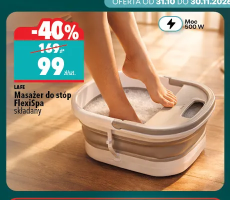 Masażer do stóp FlexiSpa składany Lafe promocja w Biedronka Home