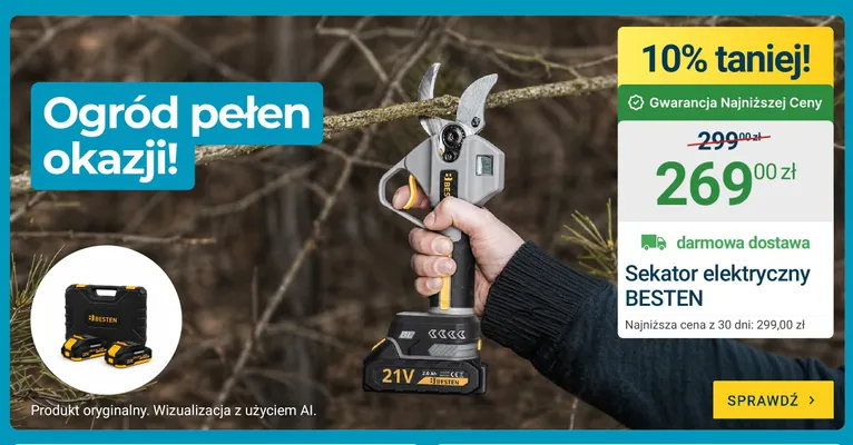 Sekator elektryczny Besten promocja w ERLI